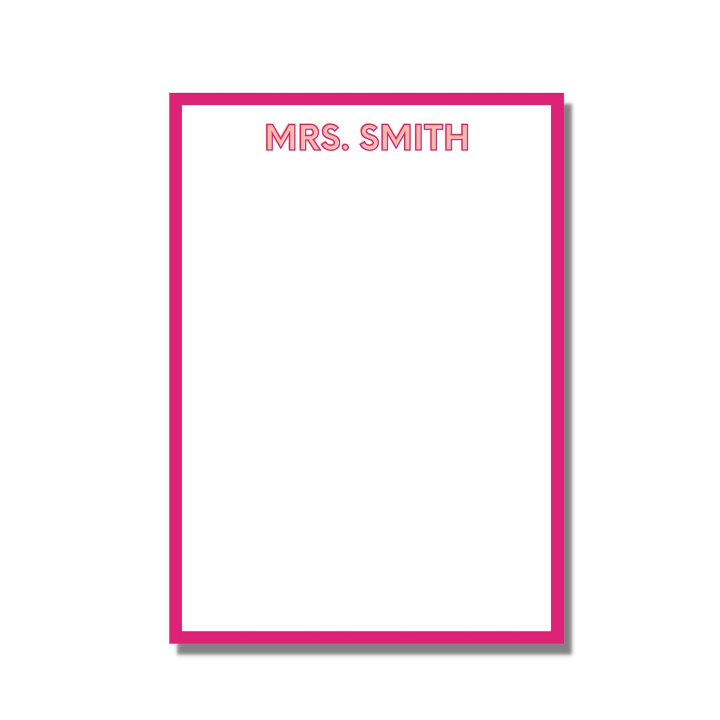 Pink Block Notepad