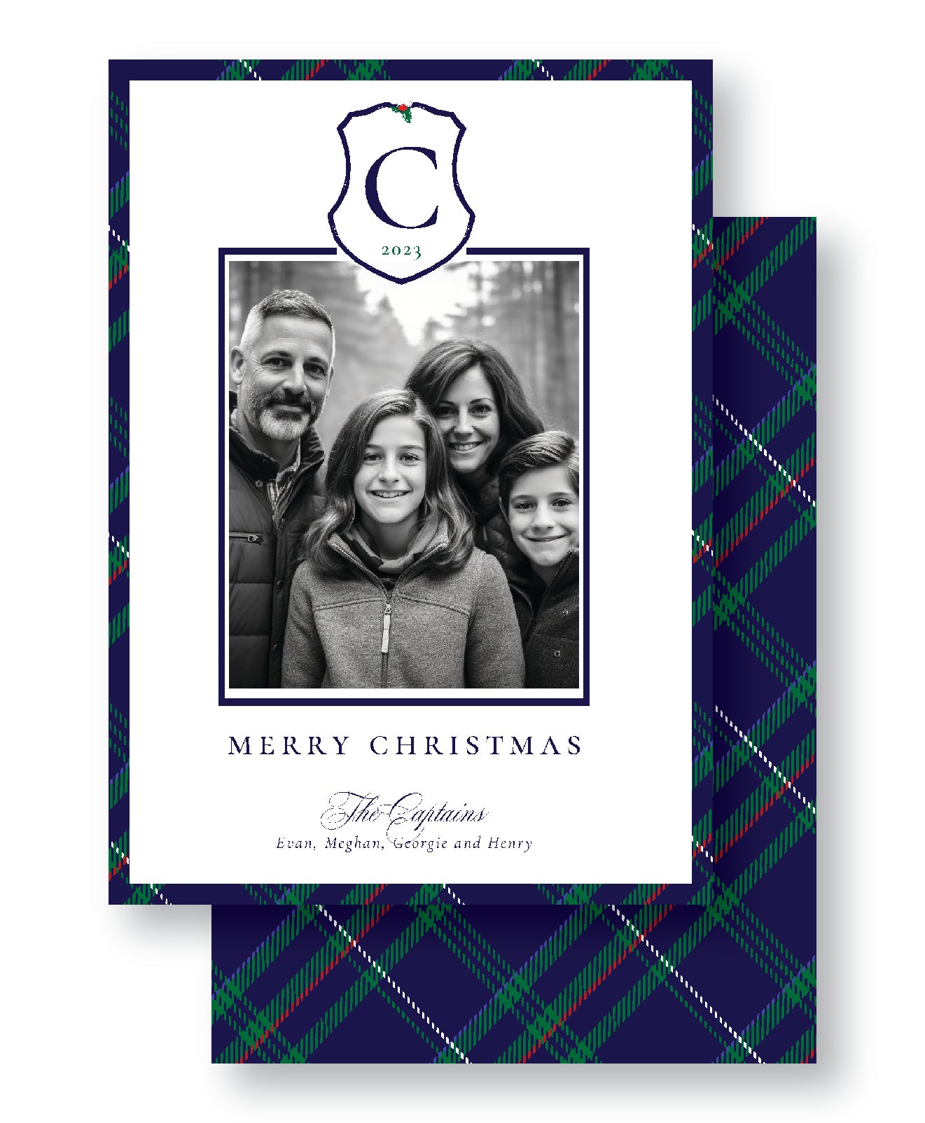 Monogrammed Green Tartan