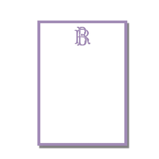 Purple Monogram Notepad