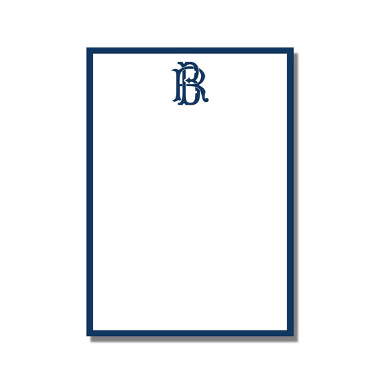 Blue Monogram Notepad