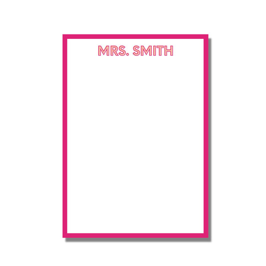 Pink Block Notepad